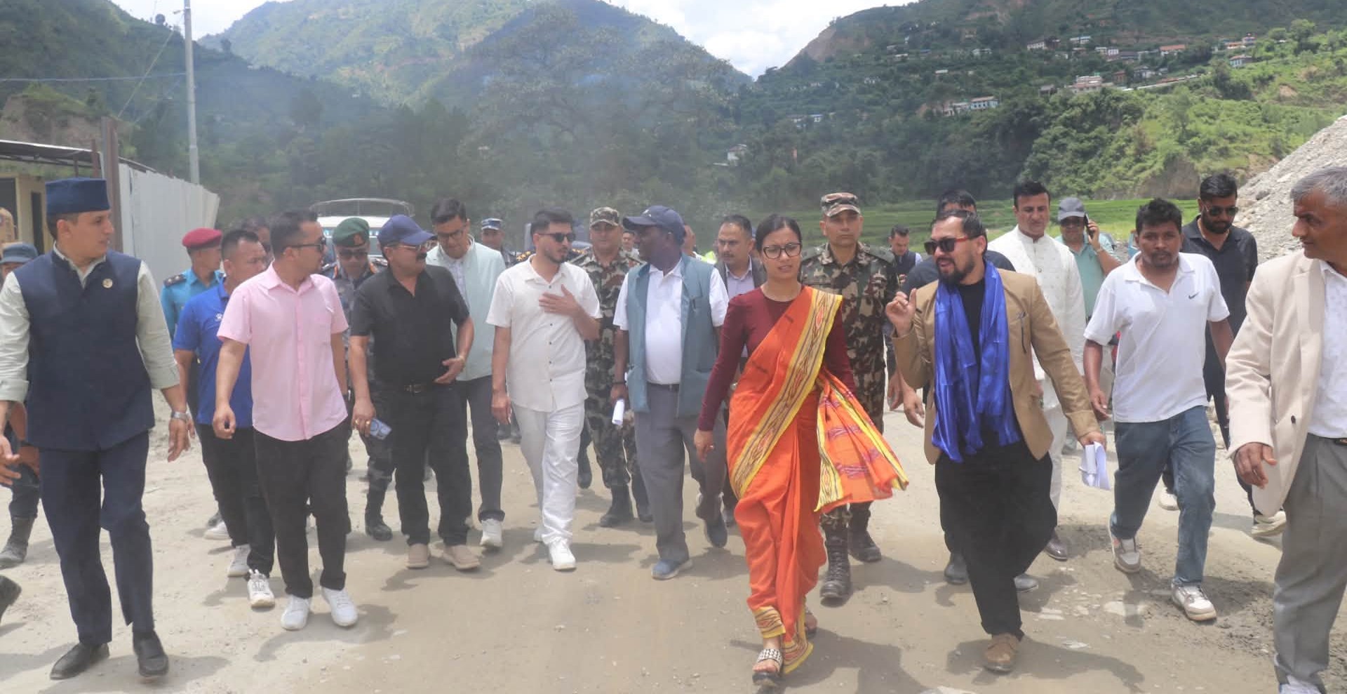 मन्त्रीद्वयद्वारा बीपी राजमार्ग अनुगमन